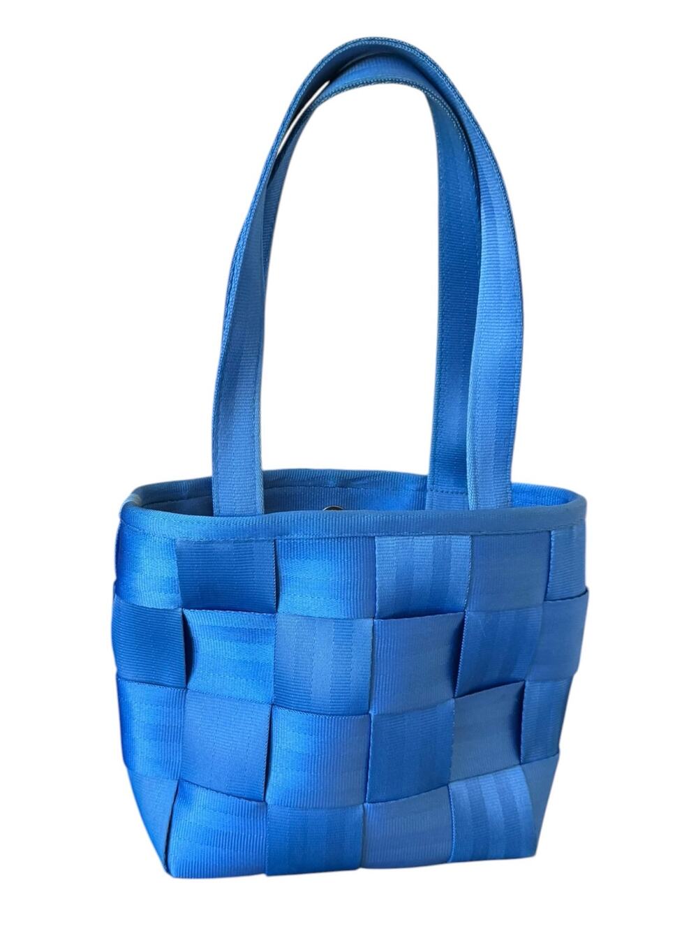 Harveys Original Seatbelt Bag Blue Woven Mini Tote Handbag Made in USA